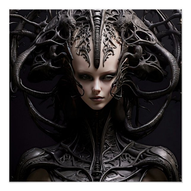 Póster Alienígena assustadora da Reptiliana (Frente)