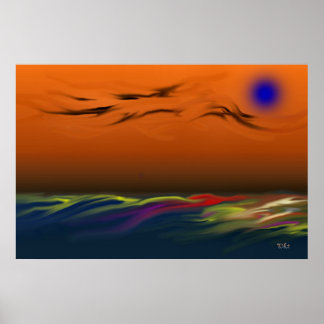 Póster Alienígena Beach