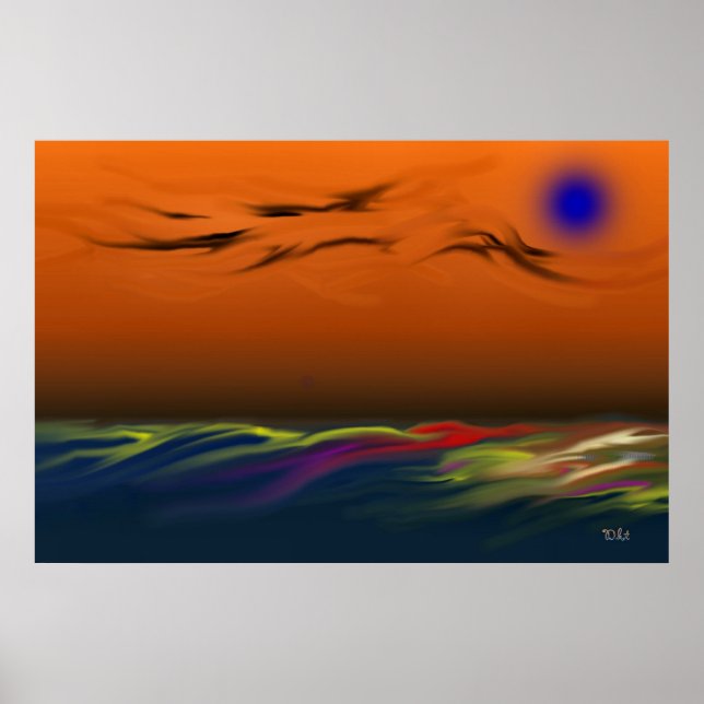 Póster Alienígena Beach (Frente)
