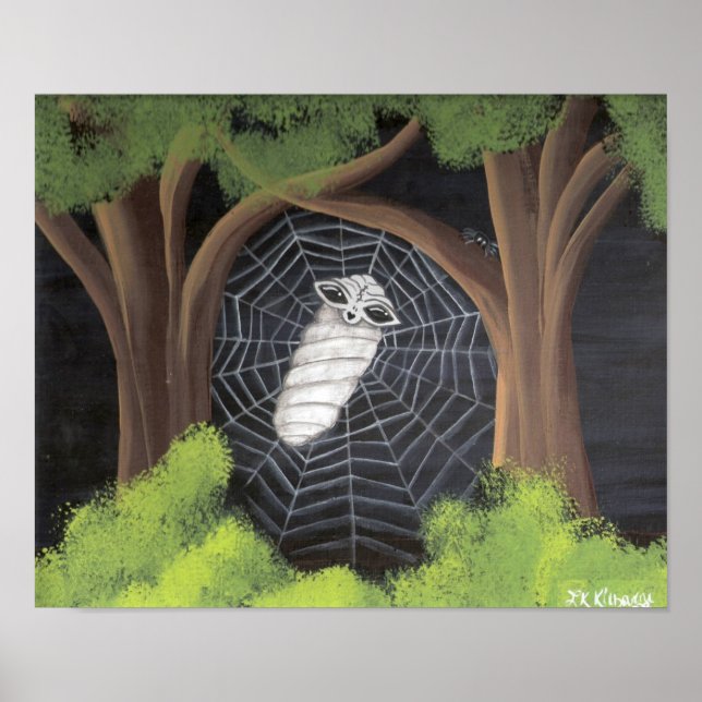 Póster Alienígena capturada em uma Web Spiders (Frente)