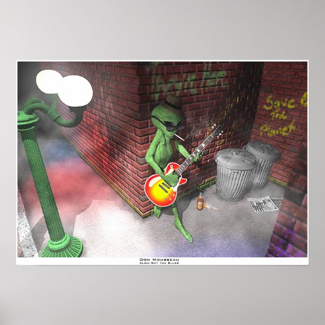 Póster Alienígena com o Blues (Frente)