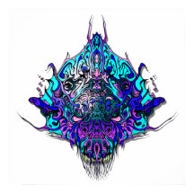 Alienígena da cabeça de Mau Espécie # 44 - azul e