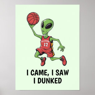 Poster Alienígena de basquete