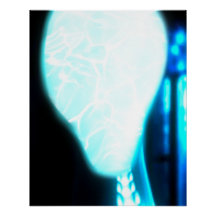 Alienígena de Éter Azul Cósmico Poster brilhante