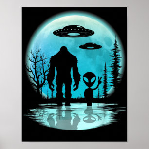 Poster Alienígena de OVNI Bigfoot