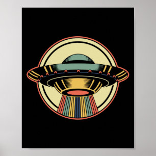 Poster Alienígena de OVNI Retroativa