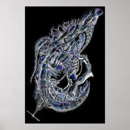 Poster Alienígena de pintura à prata