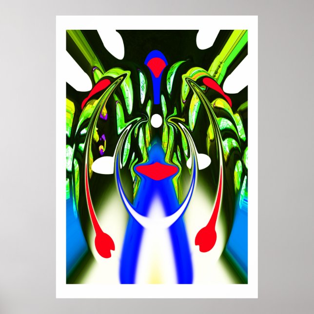 Poster Alienígena de plantas como arte (Frente)