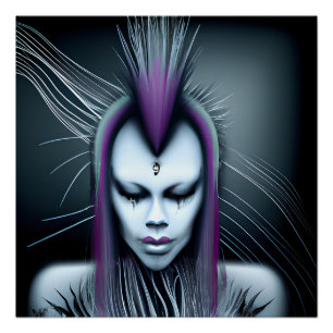 Póster Alienígena distópica Arte Híbrida Eteral Híbrida H