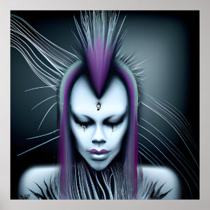 Poster Alienígena distópica Arte Híbrida Eteral Híbrida H