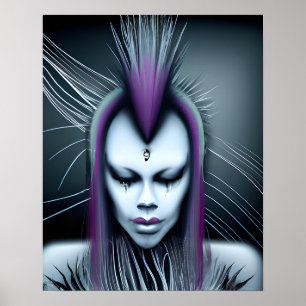 Poster Alienígena distópica Arte Híbrida Eteral Híbrida H