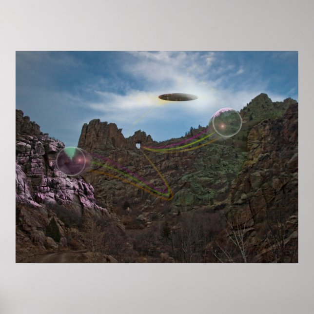 Poster Alienígena do Colorado Canyon Spaceship (Frente)