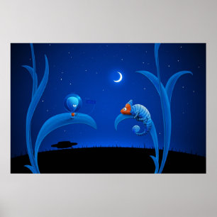 Póster Alienígena e camaleão