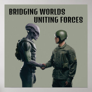 Poster Alienígena e soldado