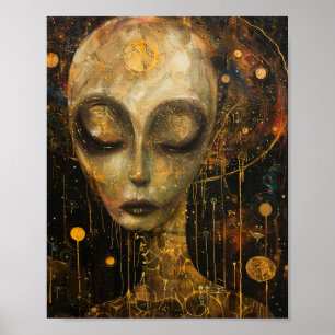Poster Alienígena em um Estilo Klimt