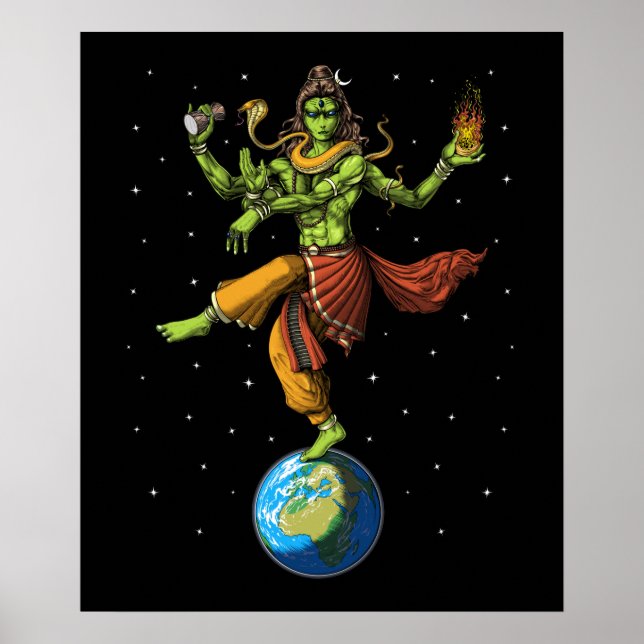 Poster Alienígena Hindu Lord Shiva (Frente)