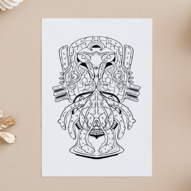 Poster Alienígena: Página de Coloração do Guerreiro de Ta (Criador carregado)