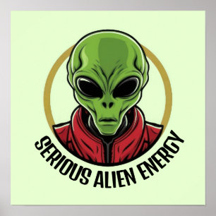 Poster Alienígena Verde