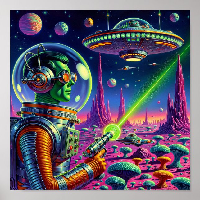Poster Alienígenas Verdes Não Conseguem Mirar (Frente)
