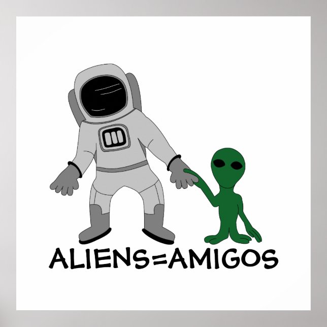 Poster Aliens = Amigos, Astronautas e Extraterrestres (Frente)