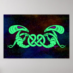 Poster Aliens Enrelhados (Aliens e nó celta)