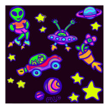 Aliens Estrelas E Planetas Na Arte Espacial Exteri