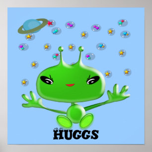 Poster Aliens Huggs