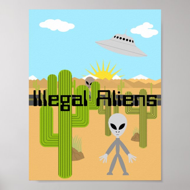 Póster Aliens ilegal (Frente)