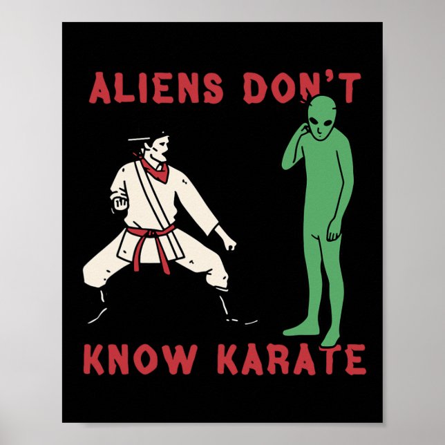 Poster Aliens não conhecem Karate 4 (Frente)