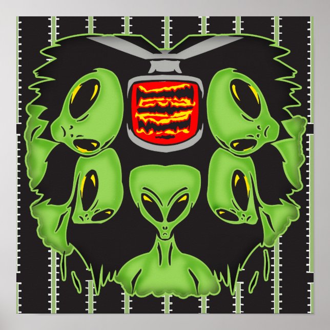 Poster Aliens Propulsando seu Corpo (Frente)