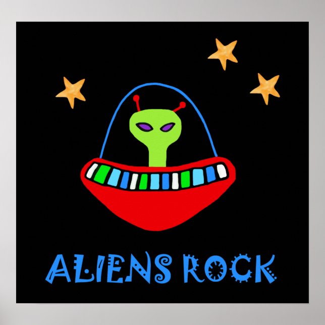 Póster aliens rOcK! (Frente)