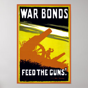 Póster Alimentação do ~ das ligações de guerra as arm