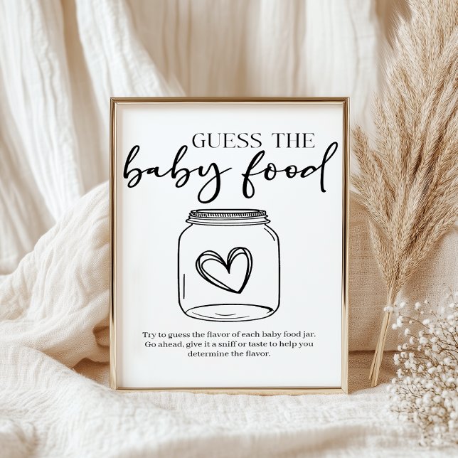 Poster Alimentação Infantil Black Moderno Simples Script  (Criador carregado)