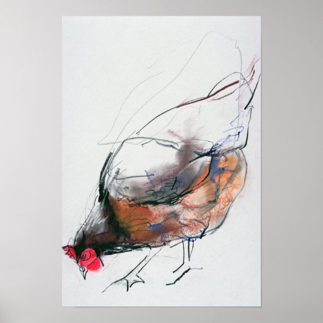 Póster Alimentando Hen Trasierra 1998 (Frente)