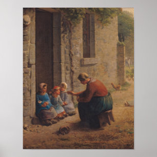 Poster Alimentando os jovens, 1850