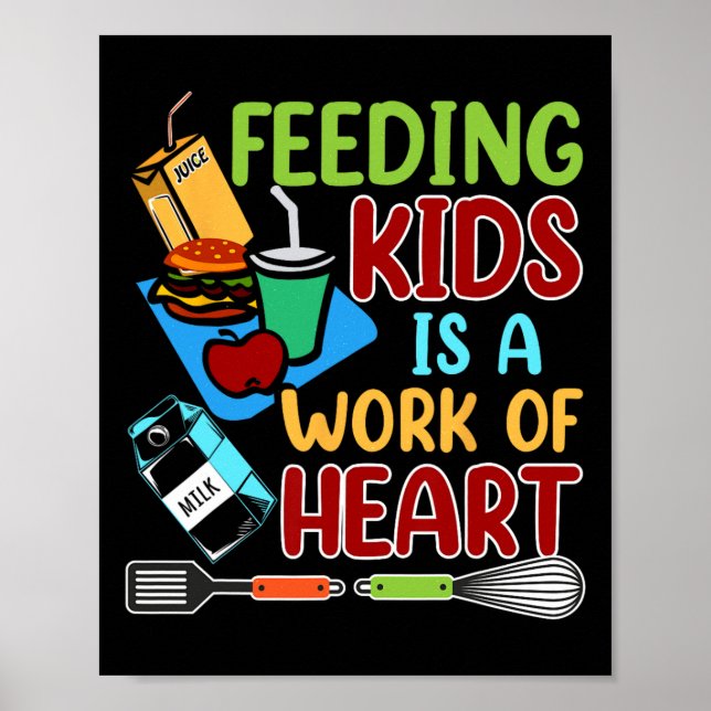Poster Alimentar Crianças É Um Trabalho De Coração Dama D (Frente)