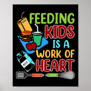 Poster Alimentar Crianças É Um Trabalho De Coração Dama D