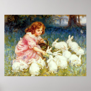 Póster Alimentar os Coelhos
