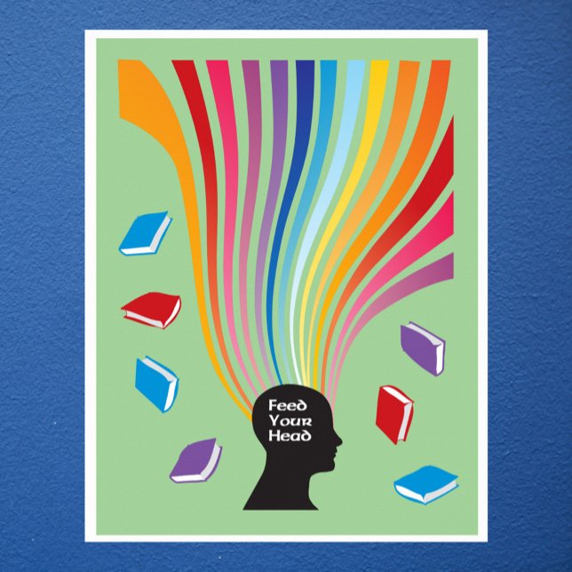 Póster Alimente seus livros de cabeça (Criador carregado)