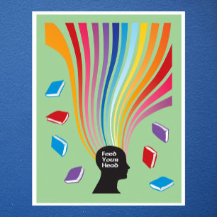 Póster Alimente seus livros principais