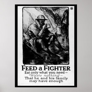 Póster Alimente um lutador/coma-o somente que imagem