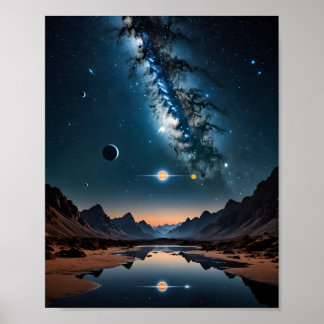 Poster Alinhamento Celestial da Arte Planeta