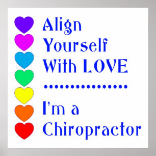 Poster Alinhe-se com o amor - eu sou um Chiropractor!