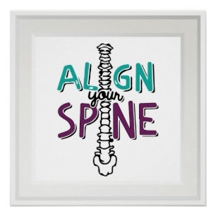 Póster Alinhe sua espinha 20" x 20", poster (o