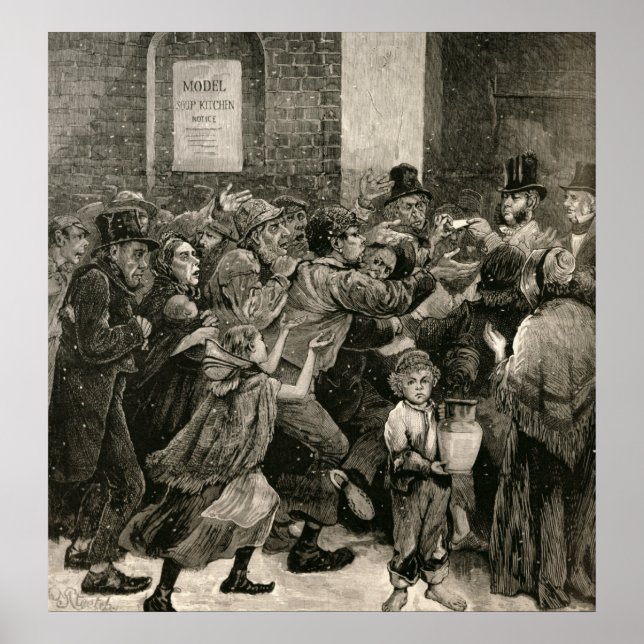 Póster Alivio dos desempregados em Londres (Frente)