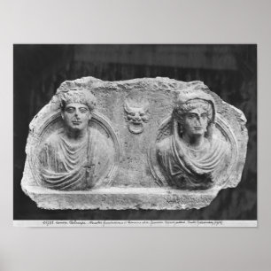 Póster Alivio funerário de um casal, do Palmyra, Syria