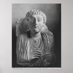 Póster Alivio funerário de uma figura masculina, do