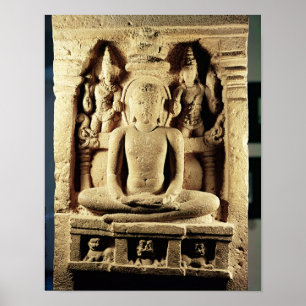 Poster Alivio que descreve Tirthankara Mahavira