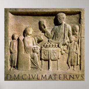 Póster Alivio que descreve uma refeição da família