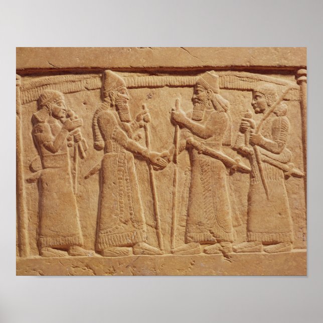 Póster Alivio que retrata o Rei Shalmaneser III (Frente)